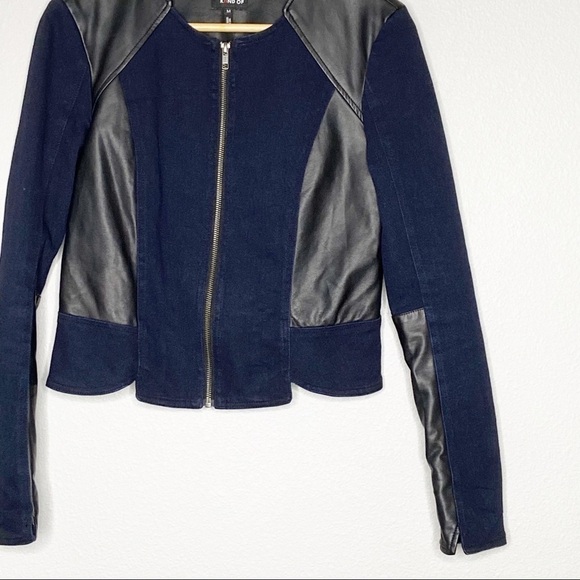 Kiind of Thalia faux leather two toned jacket M - Picture 2 of 9